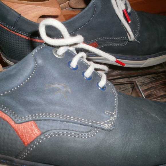 FLUCHOS MEN'S BLUE SUEDE SHOES MADE IN SPAIN Sz 10.5 - Picture 8 of 12